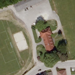 Sand Volleyball Court — aerial view