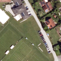 Sand Volleyball Court — aerial view