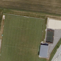 Sand Volleyball Court — aerial view