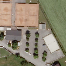 Sand Volleyball Court — aerial view