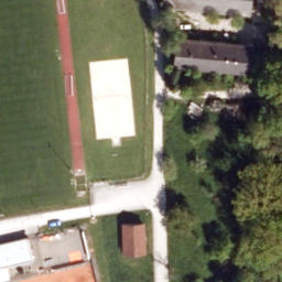 Sand Volleyball Court — aerial view
