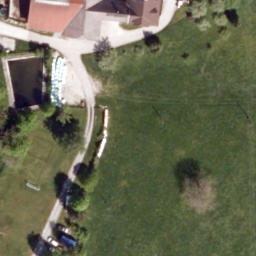 Grass Volleyball Court — aerial view