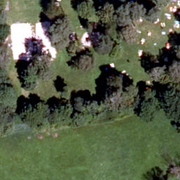 Sand Volleyball Court — aerial view