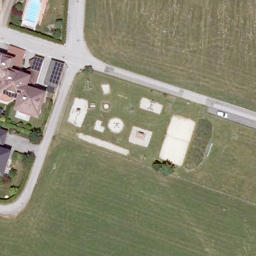 Sand Volleyball Court — aerial view