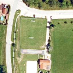 Sand Volleyball Court — aerial view