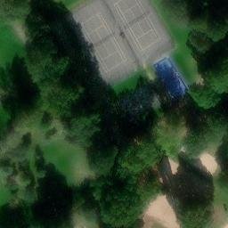 Sand Volleyball Court — aerial view