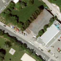 Sand Volleyball Court — aerial view