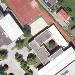 Sand Volleyball Court — aerial view