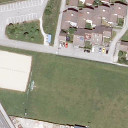 Sand Volleyball Court — aerial view