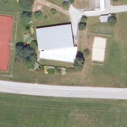 Sand Volleyball Court — aerial view