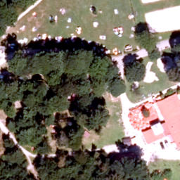 Sand Volleyball Court — aerial view