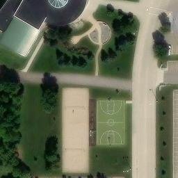 Wellness Center Volleyball Courts — aerial view