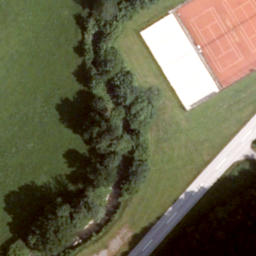 Sand Volleyball Court — aerial view