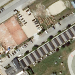 Sand Volleyball Court — aerial view