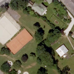 Sand Volleyball Court — aerial view