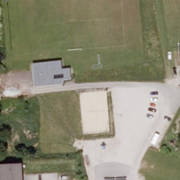 Sand Volleyball Court — aerial view