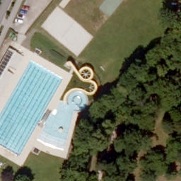 Sand Volleyball Court — aerial view