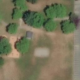 Sand Volleyball Court in Hansville, WA — aerial view