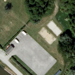 Sand Volleyball Court — aerial view