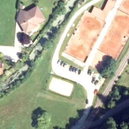 Beachvolleyballplatz — aerial view