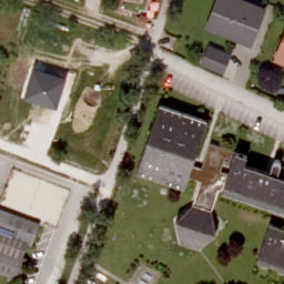 Sand Volleyball Court — aerial view