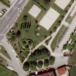 Sand Volleyball Court — aerial view