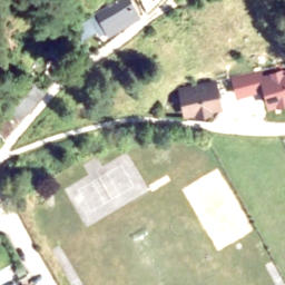 Sand Volleyball Court — aerial view