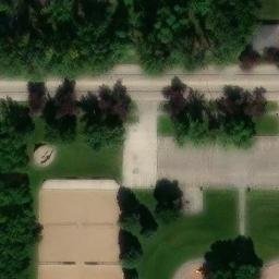 Sand Volleyball Court in Grand Forks, ND — aerial view