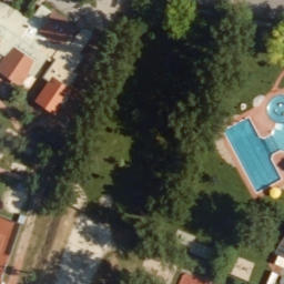 Sand Volleyball Court — aerial view