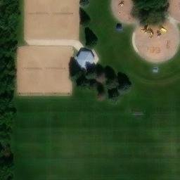 Sand Volleyball Court in Grand Forks, ND — aerial view