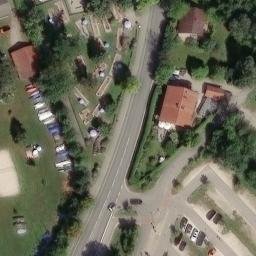 Sand Volleyball Court — aerial view