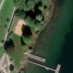 Sand Volleyball Court — aerial view