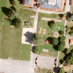 Sand Volleyball Court — aerial view