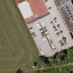 Sand Volleyball Court — aerial view