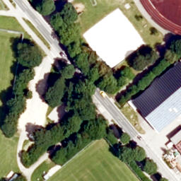 Sand Volleyball Court — aerial view