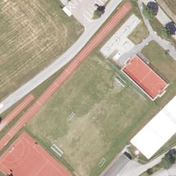 Sand Volleyball Court — aerial view