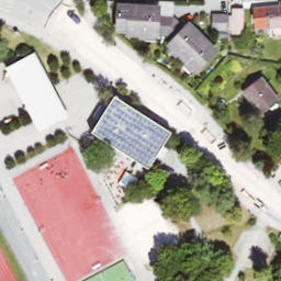 Sand Volleyball Court — aerial view