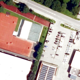Sand Volleyball Court — aerial view