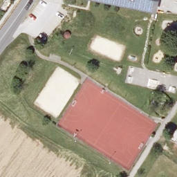 Sand Volleyball Court — aerial view