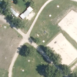 Sand Volleyball Court — aerial view
