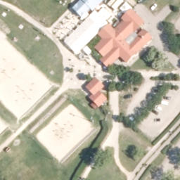 Sand Volleyball Court — aerial view