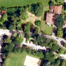 Sand Volleyball Court — aerial view
