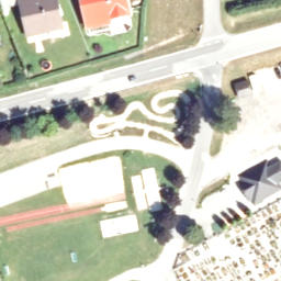 Sand Volleyball Court — aerial view