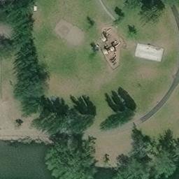 Grant County Beach Volleyball Court #4 — aerial view
