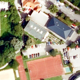 Sand Volleyball Court — aerial view