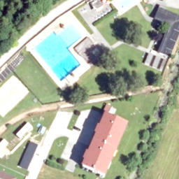 Beachvolleyballplatz — aerial view
