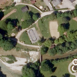 Sand Volleyball Court — aerial view