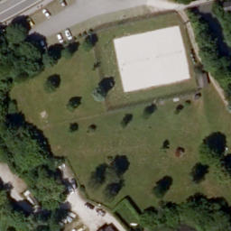 Sand Volleyball Court — aerial view