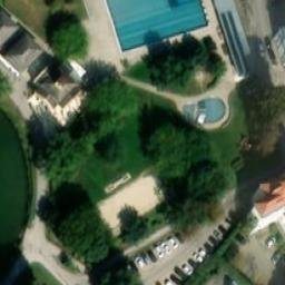 Sand Volleyball Court — aerial view