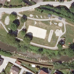 Sand Volleyball Court — aerial view